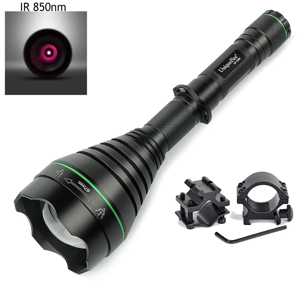 UniqueFire Tactical Flashlight 1508 IR 850nm 67mm Convex Lens IP65 Waterproof Night Vision Torch with Scope Mount For Hunting
UniqueFire Tactical Flashlight 1508 IR 850nm 67mm Convex Lens IP65 Waterproof Night Vision Torch with Scope Mount For Hunting