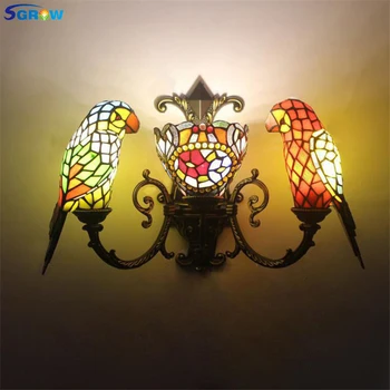 SGROW Glass Parrot Wall Lamp Tiffany Lights Indoor Lighting Fixture for Bedroom Dining Room Stair Hotel Bar Bedside Wall Sconces
SGROW Glass Parrot Wall Lamp Tiffany Lights Indoor Lighting Fixture for Bedroom Dining Room Stair Hotel Bar Bedside Wall Sconces
