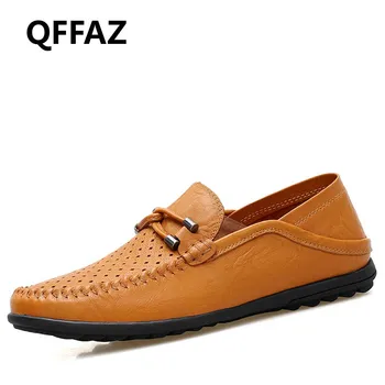 QFFAZ New Men Shoes Genuine Leather Men Casual Shoes High Quality Fashion Driving Slip On Loafers Men Flat Shoes Drop Shipping
QFFAZ New Men Shoes Genuine Leather Men Casual Shoes High Quality Fashion Driving Slip On Loafers Men Flat Shoes Drop Shipping