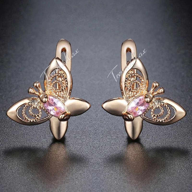 Ladies Womens Earrings Butterfly Pink CZ 585 Rose Gold Filled Snap Closure Oval Cubic Zirconia GE67
Ladies Womens Earrings Butterfly Pink CZ 585 Rose Gold Filled Snap Closure Oval Cubic Zirconia GE67