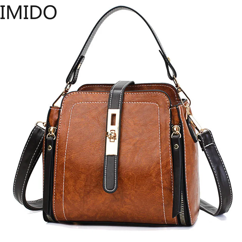 Vintage Women Bucket Bag Oil Leather Handbags Patchwork PU Shoulder Bag Ladies Casual Small Flap Crossbody Messenger Bags Sac
Vintage Women Bucket Bag Oil Leather Handbags Patchwork PU Shoulder Bag Ladies Casual Small Flap Crossbody Messenger Bags Sac
