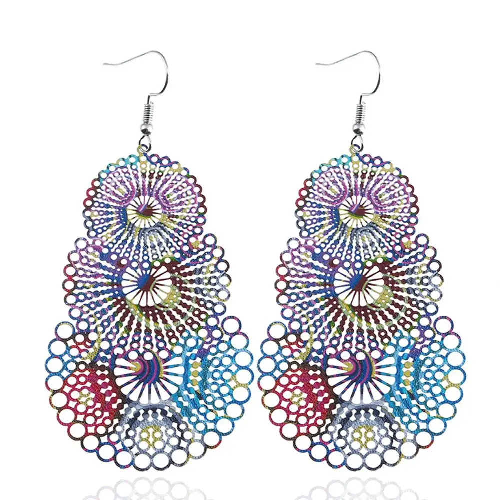 XIUFEN Retro Bohemian Style Long Earrings Colorful Wafer Eardrop Ornament For Women And Any Occasions
XIUFEN Retro Bohemian Style Long Earrings Colorful Wafer Eardrop Ornament For Women And Any Occasions