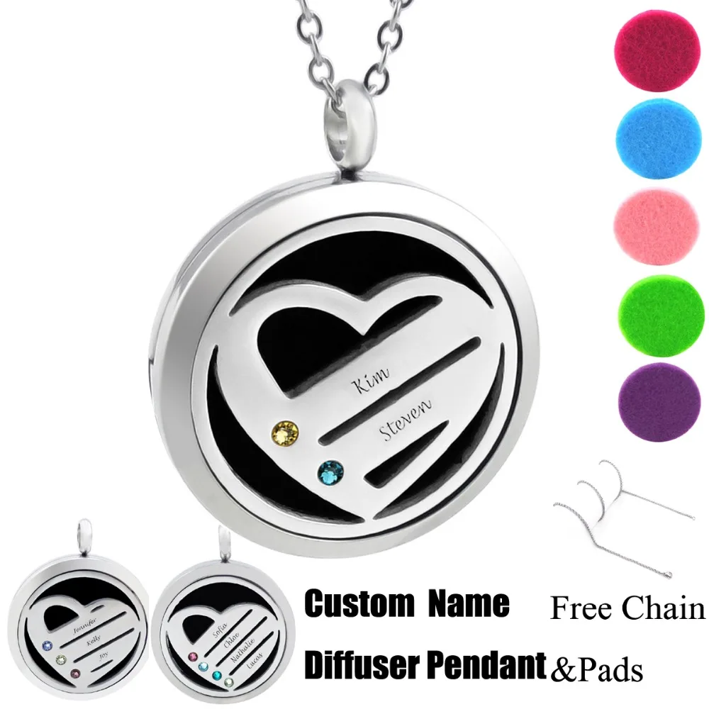 30mm Custom Name With Birthstones 316L Stainless Steel Essential Oils Locket Aromatherapy Locket Perfume Diffuser Necklace
30mm Custom Name With Birthstones 316L Stainless Steel Essential Oils Locket Aromatherapy Locket Perfume Diffuser Necklace