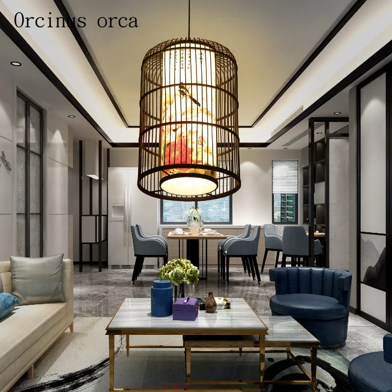 The new Chinese bamboo cage chandelier dining room restaurant aisle southeast bamboo painted Chandelier free shipping
The new Chinese bamboo cage chandelier dining room restaurant aisle southeast bamboo painted Chandelier free shipping