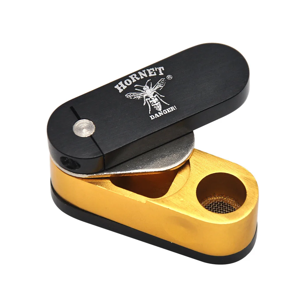 HORNET Metal Two Layer Turning Smoking Pipe Portable Metal Pipe Portable Filter Reggae Pipas Smoking Pipe
HORNET Metal Two Layer Turning Smoking Pipe Portable Metal Pipe Portable Filter Reggae Pipas Smoking Pipe