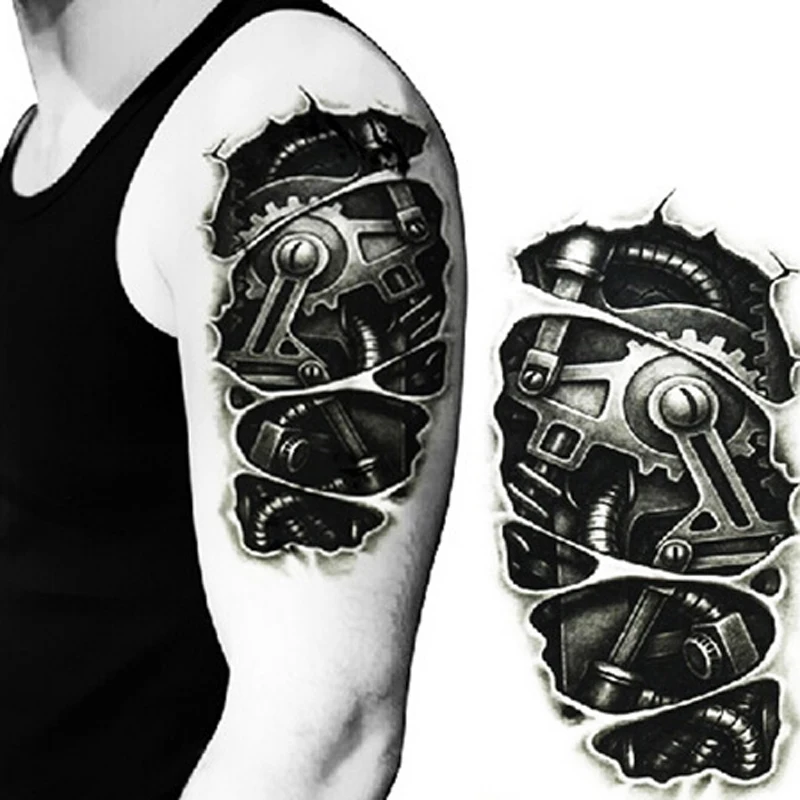 Best seller Temporary tattoos 3D black Robot mechanical arm fake transfer tattoo stickers cool men spray waterproof designs
Best seller Temporary tattoos 3D black Robot mechanical arm fake transfer tattoo stickers cool men spray waterproof designs