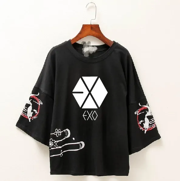 kpop EXO Summer fashion Korean wild women Short sleeve t shirts BLACKPINK streetwear kawaii loose tshirt female Harajuku tops
kpop EXO Summer fashion Korean wild women Short sleeve t shirts BLACKPINK streetwear kawaii loose tshirt female Harajuku tops