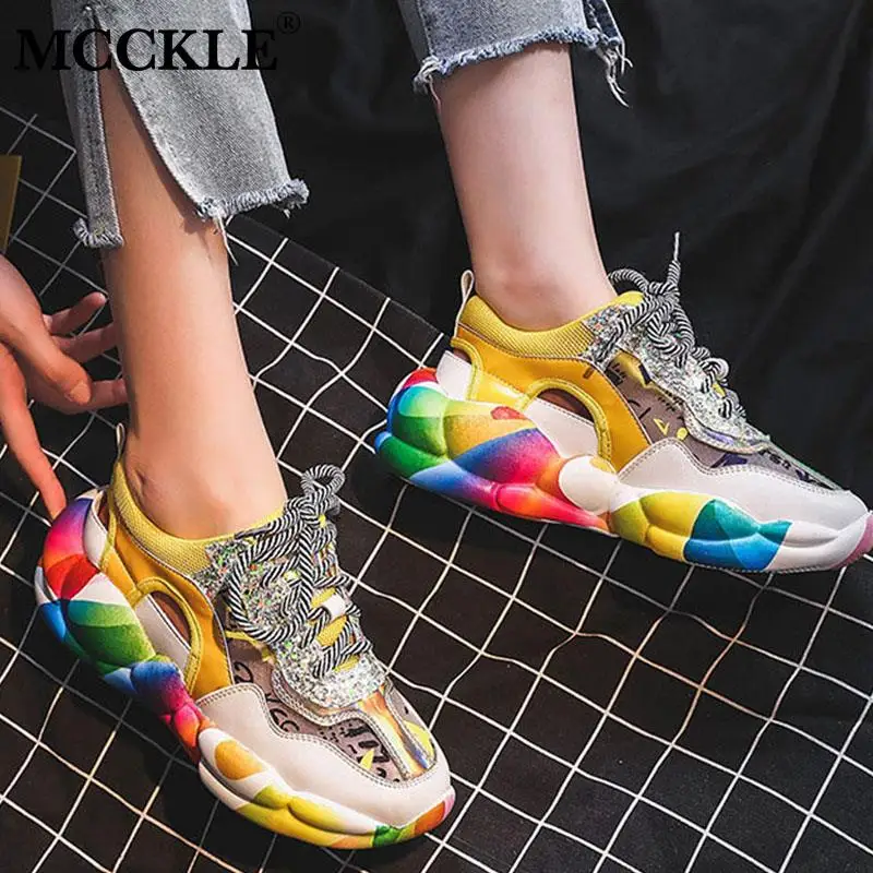 MCCKLE Candy Color Dad Sneakers Women Shoes Thick Platform Ladies Lace Up Breathable Fashion Casual Female Vulcanized Shoes
MCCKLE Candy Color Dad Sneakers Women Shoes Thick Platform Ladies Lace Up Breathable Fashion Casual Female Vulcanized Shoes