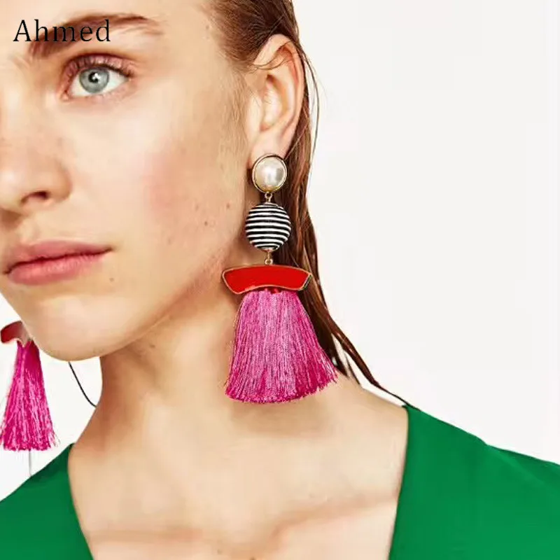Ahmed Bohemian Alloy Imitation Pearls Long Tassel Drop Earrings For Women New Vintage Antique Boho Femme Fashion Jewelry
Ahmed Bohemian Alloy Imitation Pearls Long Tassel Drop Earrings For Women New Vintage Antique Boho Femme Fashion Jewelry