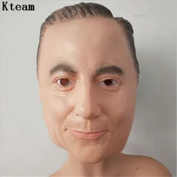 

Adults Halloween Masks Celebrity Man Face Mask Full Head Breathable Masquerade Party Ball Latex Real Donald Putin Cameron Mask