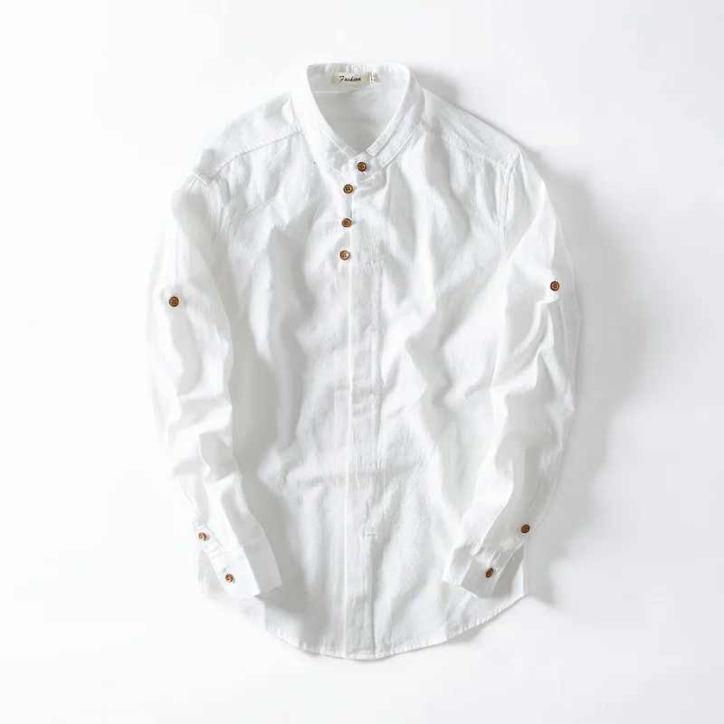 Suehaiwe's brand autumn and spring Japanese style retro linen shirts men long-sleeved casual shirt mens slim flax tops chemise
Suehaiwe's brand autumn and spring Japanese style retro linen shirts men long-sleeved casual shirt mens slim flax tops chemise