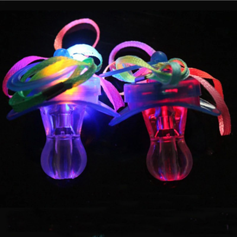 Quadruple Colorful LED Flashing Pacifier Soft Light Up Toy Necklace Glowing Flashing Whistle Holiday Novelty Christmas Light Toy
Quadruple Colorful LED Flashing Pacifier Soft Light Up Toy Necklace Glowing Flashing Whistle Holiday Novelty Christmas Light Toy