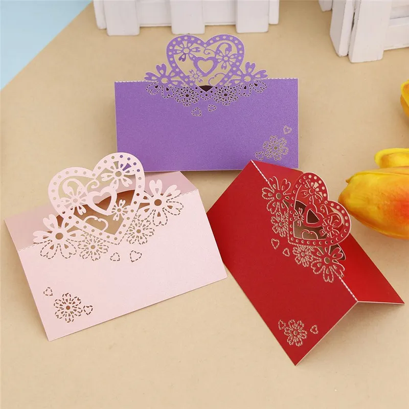 50pcs/pack Love Heart Laser Cut Wedding Party Table Name Place Cards Favor Decor Wedding Decoration
50pcs/pack Love Heart Laser Cut Wedding Party Table Name Place Cards Favor Decor Wedding Decoration
