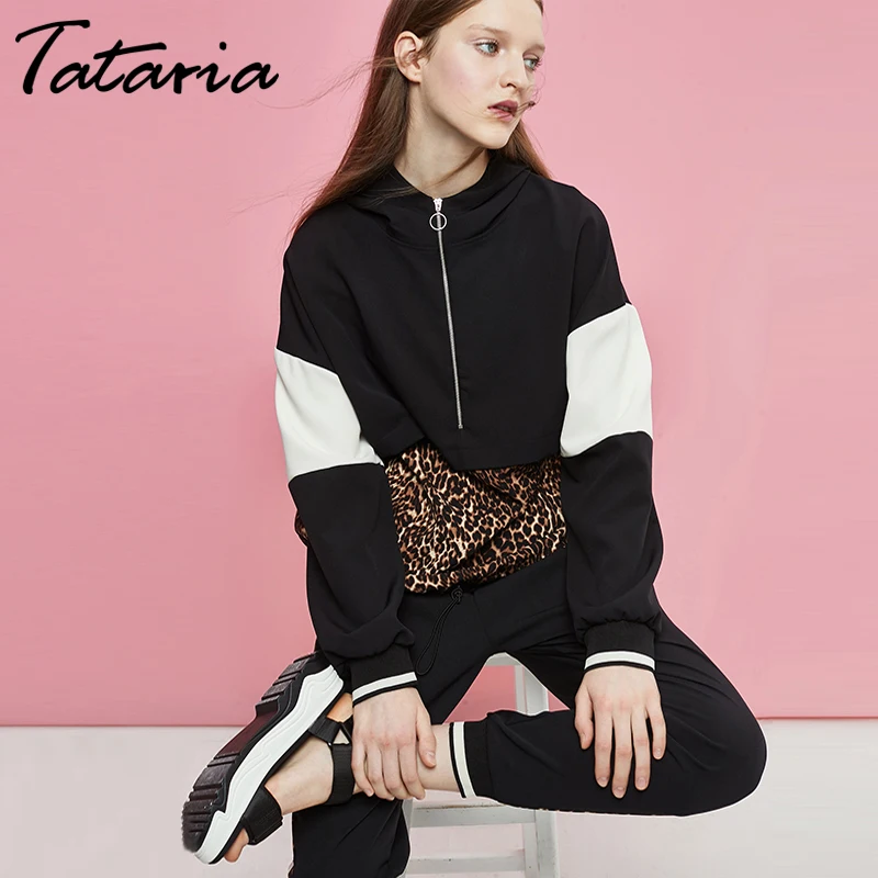 women's tracksuit 2019 loose long sleeve Sportswear Ladies Leopard set female women two piece outfits top and pants Hoodies
women's tracksuit 2019 loose long sleeve Sportswear Ladies Leopard set female women two piece outfits top and pants Hoodies