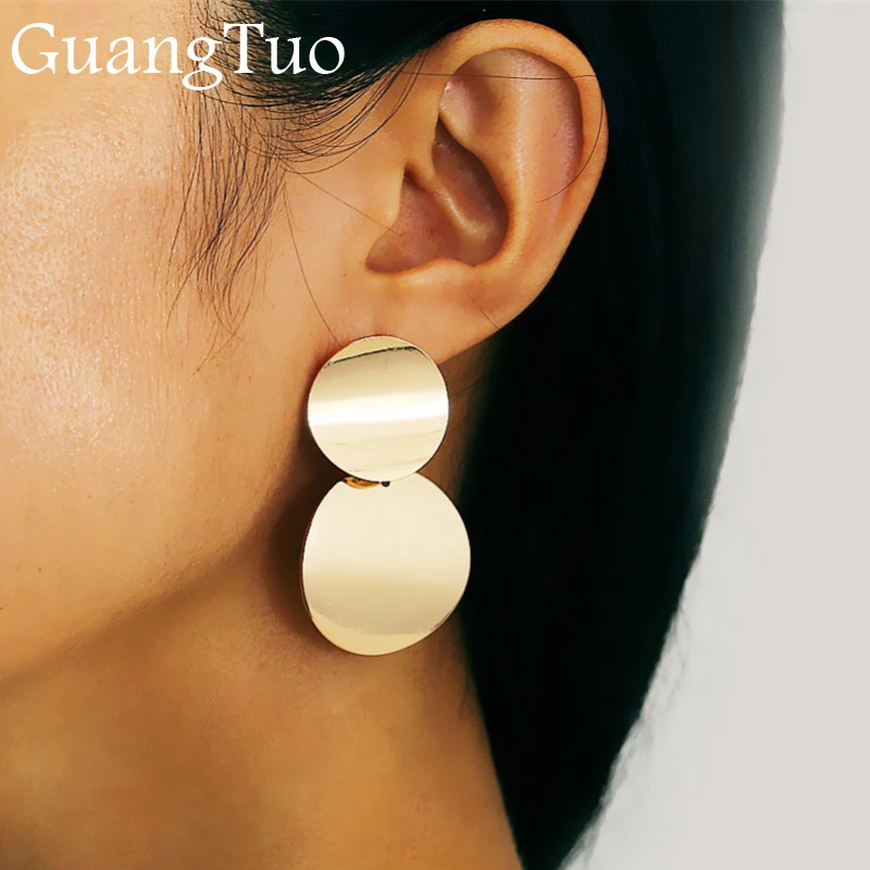 EK2136 New Punk Style Gold Color Double Metal Round Coin Dangle Earrings for Women Disc Earrings Exaggerated Earrings Jewelry
EK2136 New Punk Style Gold Color Double Metal Round Coin Dangle Earrings for Women Disc Earrings Exaggerated Earrings Jewelry
