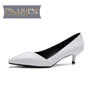 MLJUESE 2018 women pumps Genuine leather autumn spring shallow slip on pointed toe high heels women size 34-41
MLJUESE 2018 women pumps Genuine leather autumn spring shallow slip on pointed toe high heels women size 34-41