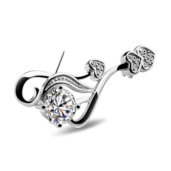 High quality exquisite 925 sterling silver woman brooch dazzling zircon brooch fashion ladies scarf clothes pin jewelry gift
High quality exquisite 925 sterling silver woman brooch dazzling zircon brooch fashion ladies scarf clothes pin jewelry gift