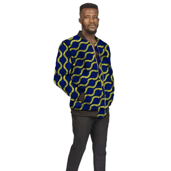 Men kente print bombers jacket dashiki fashion pattern male African casual stand collar coats Ankara styles customized
Men kente print bombers jacket dashiki fashion pattern male African casual stand collar coats Ankara styles customized