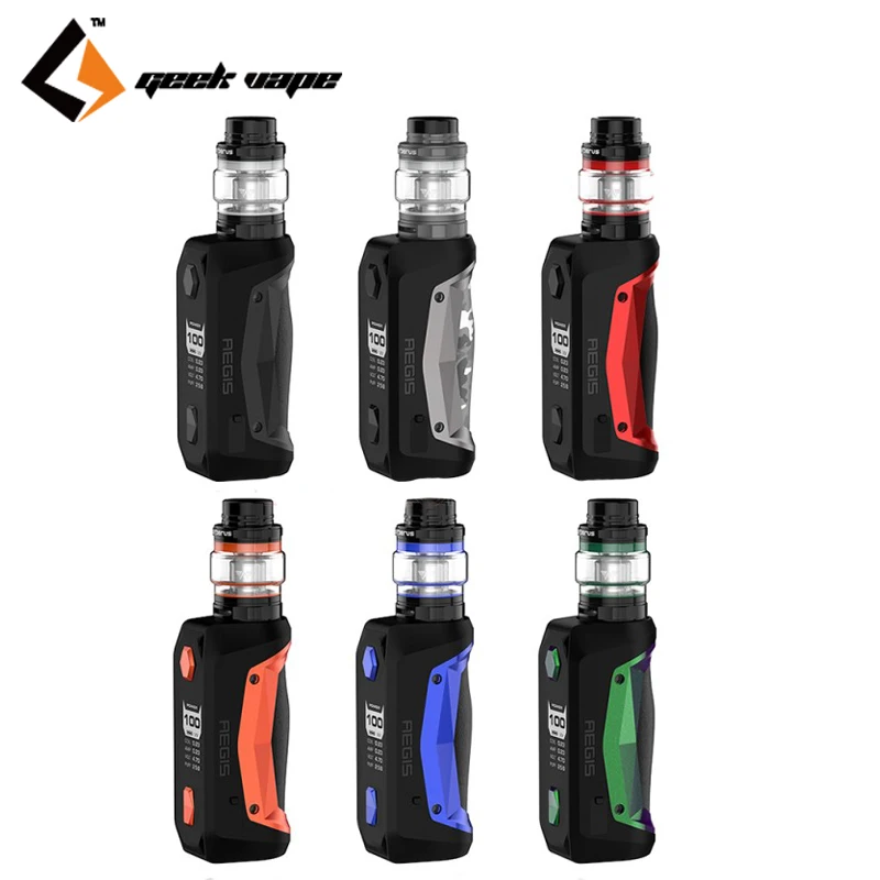 New Color GeekVape Aegis Solo Kit 100W Electronic Cigarette Box MOD Vape with 5.5ml Cerberus Subohm Tank Mech X2 Coil Vaporizer
New Color GeekVape Aegis Solo Kit 100W Electronic Cigarette Box MOD Vape with 5.5ml Cerberus Subohm Tank Mech X2 Coil Vaporizer