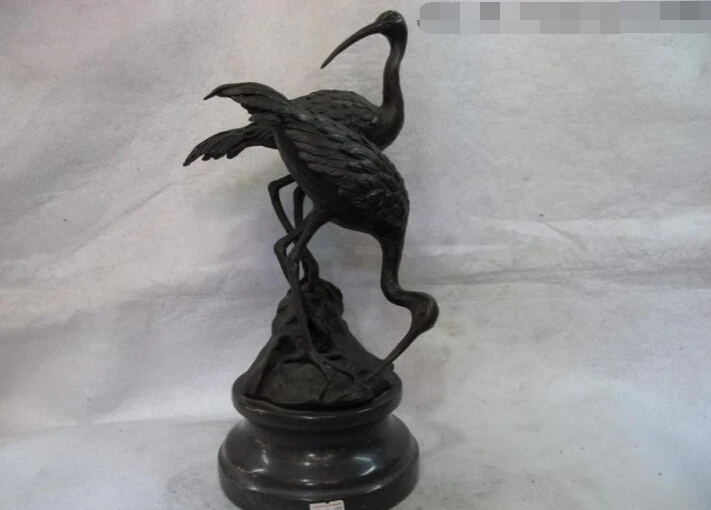 Collectible bronze S2559 Chinese Pure Bronze Copper Feng Shui Two red -crowned crane Art Statue on Marble B0403
Collectible bronze S2559 Chinese Pure Bronze Copper Feng Shui Two red -crowned crane Art Statue on Marble B0403
