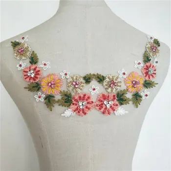 Heavy Embroidered Applique Patch with Beads,Colorful 3D lace Collar with Rhinestone flowers,Handmade Sewn lace applique 10Pieces
Heavy Embroidered Applique Patch with Beads,Colorful 3D lace Collar with Rhinestone flowers,Handmade Sewn lace applique 10Pieces