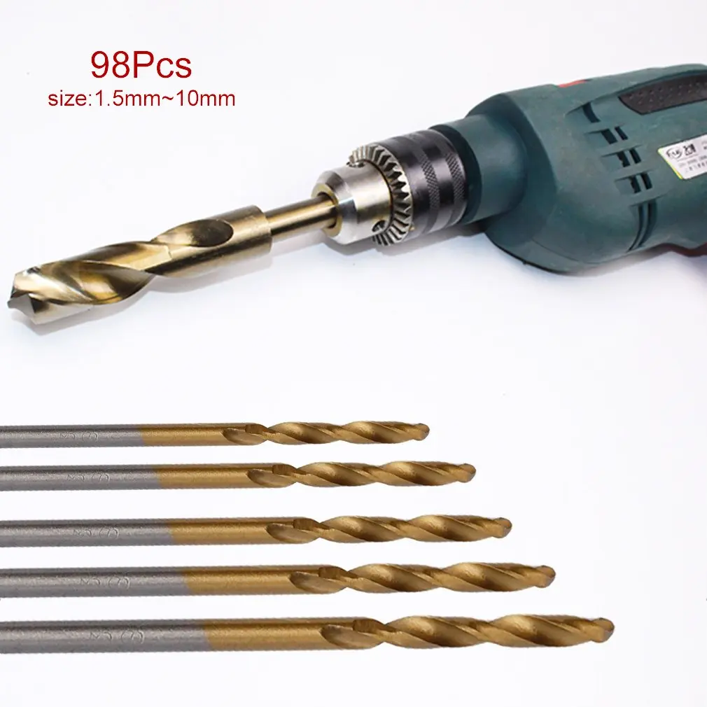 Titanium Coated Cobalt HSS-Co Steel Twist Drill Bit Set Power Tools Wood Metal ALI88
Titanium Coated Cobalt HSS-Co Steel Twist Drill Bit Set Power Tools Wood Metal ALI88