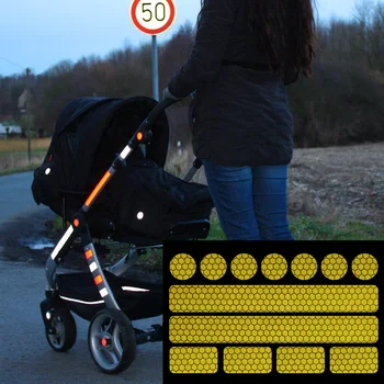 reflective surface stickers baby carriages, bicycles, bags, improve road safety at night and at dusk
reflective surface stickers baby carriages, bicycles, bags, improve road safety at night and at dusk
