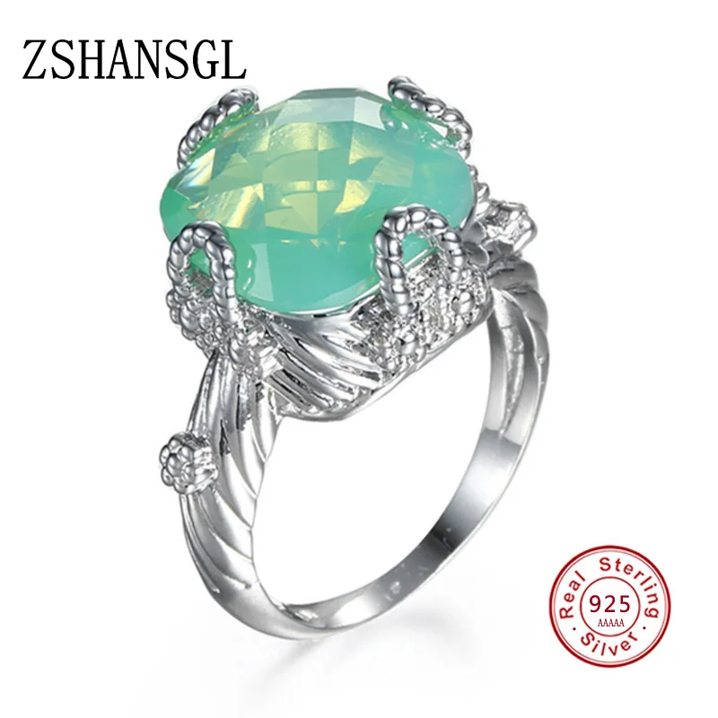Luxury 925 Sterling Silver Rings for Women Bridal Wedding Engagement Green Cubic Zirconia Jewelry Big Promotion
Luxury 925 Sterling Silver Rings for Women Bridal Wedding Engagement Green Cubic Zirconia Jewelry Big Promotion
