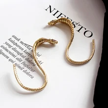 Cổ điển Boho Rắn Stud Earrings Phụ Nữ Đảng Trang Sức Nhỏ Gọn Đồ Trang Sức Cá Tính Phóng Đại Vàng Màu Hợp Kim Tai Động Vật(China)