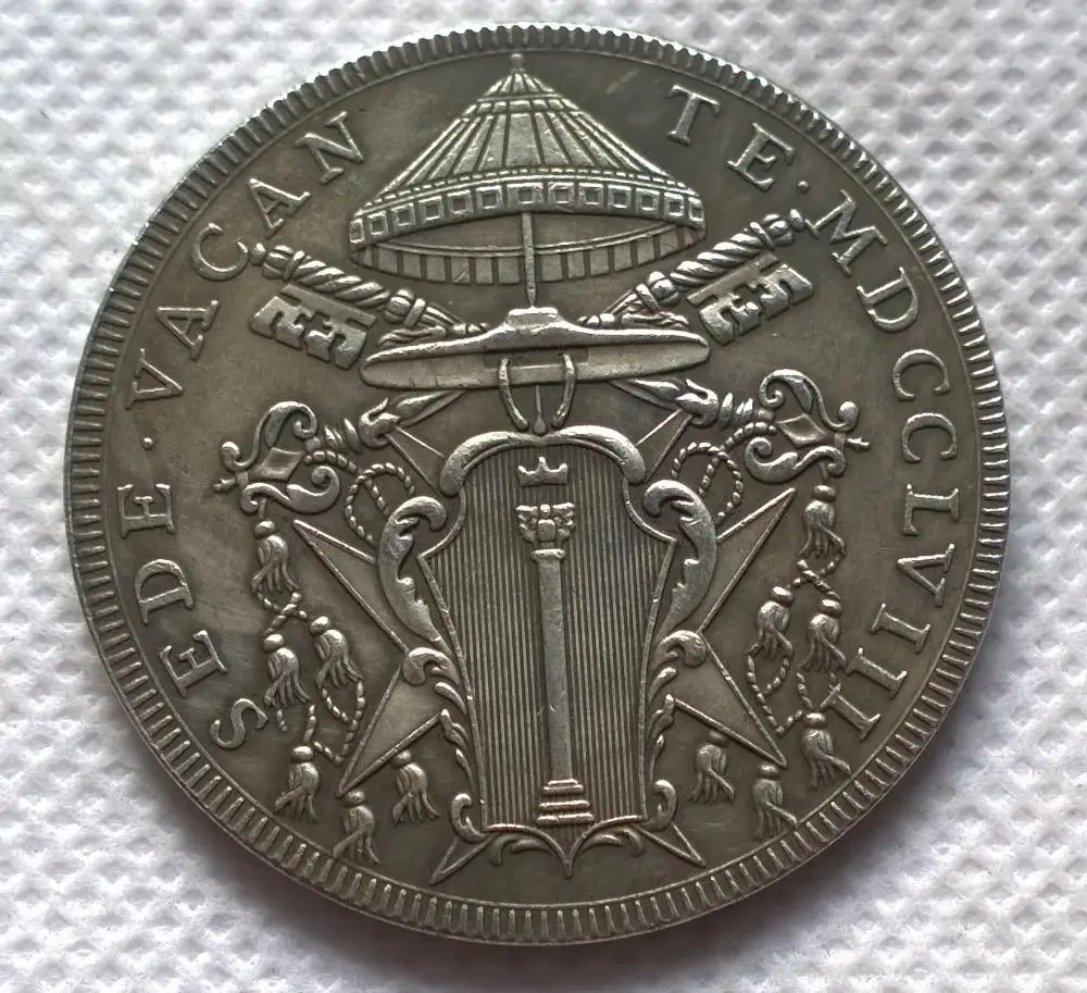 commemorative coins Italian states 1758 1 Scudo - Clement VIII Sede Vacante copy coins-replica coins medal coins collectibles
commemorative coins Italian states 1758 1 Scudo - Clement VIII Sede Vacante copy coins-replica coins medal coins collectibles