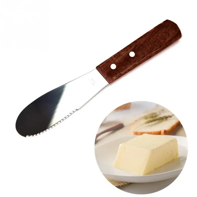 Stainless Steel Butter Knife Kitchen Accessory Breakfast Tool Spatula with Wood Handle
Stainless Steel Butter Knife Kitchen Accessory Breakfast Tool Spatula with Wood Handle