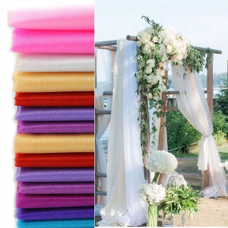 10m*48cm Shimmery Snow Yarn Wedding Arches Sheer Crystal Organza Tulle Fabric for Wedding Party Decor Event Holiday Decoration
10m*48cm Shimmery Snow Yarn Wedding Arches Sheer Crystal Organza Tulle Fabric for Wedding Party Decor Event Holiday Decoration