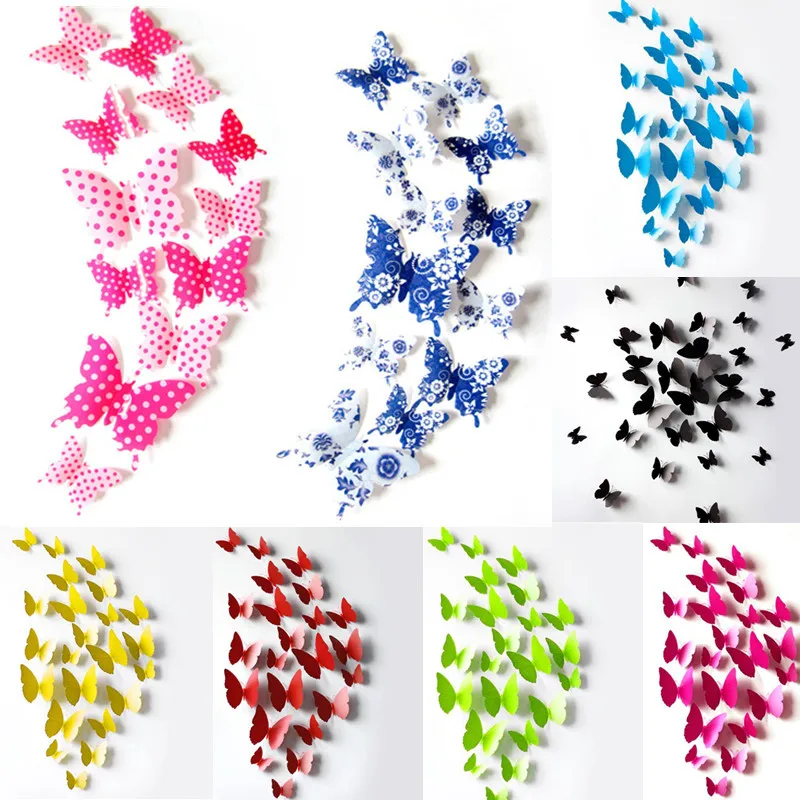 12 Pcs 3D Wall Stickers Butterfly Fridge Magnet For Wedding Home Decor Family bedroom decoration wallpaper J01
12 Pcs 3D Wall Stickers Butterfly Fridge Magnet For Wedding Home Decor Family bedroom decoration wallpaper J01