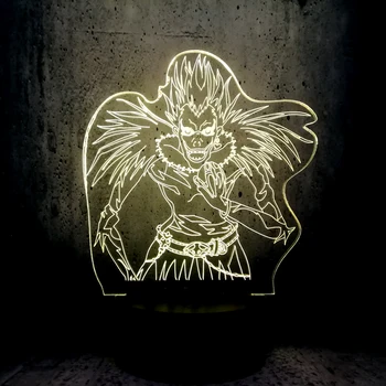 DEATH NOTE 3D led lamp Death god Ryuuku Night Light teenager room decor creative exhibition lava cool display bulb moon lava
DEATH NOTE 3D led lamp Death god Ryuuku Night Light teenager room decor creative exhibition lava cool display bulb moon lava