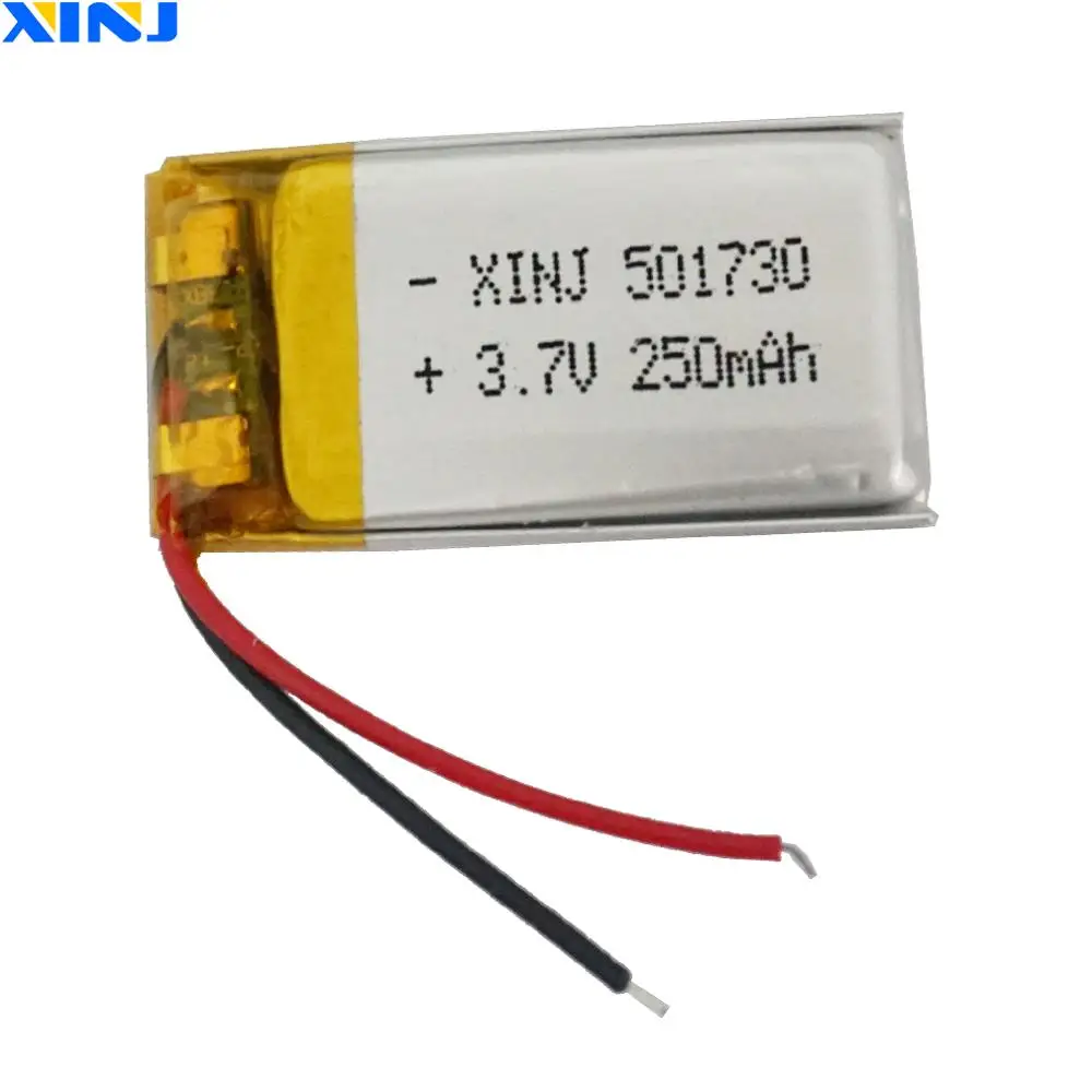 XINJ 3.7V 250mAh Li-Polymer Rechargeable Li Lipo Battery 501730 For GPS Record Pen Sat Nav Car Camera LED Driving Recorder Pen
XINJ 3.7V 250mAh Li-Polymer Rechargeable Li Lipo Battery 501730 For GPS Record Pen Sat Nav Car Camera LED Driving Recorder Pen