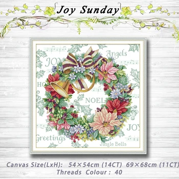 Holiday wreath Flowers decor painting dmc 14CT 11CT counted cross stitch kits embroidery sets Needlework Sets Home decor
Holiday wreath Flowers decor painting dmc 14CT 11CT counted cross stitch kits embroidery sets Needlework Sets Home decor
