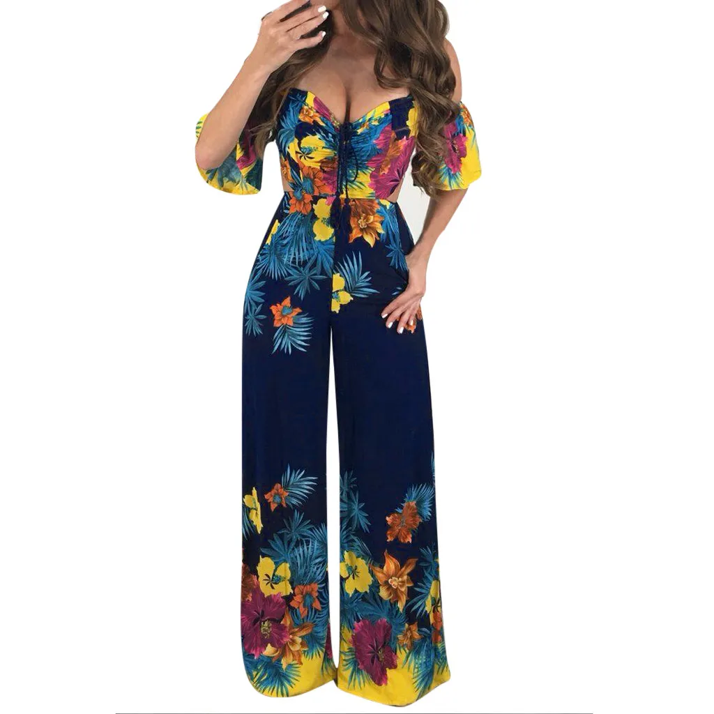 2019 MAXIORILL New Women Sexy Print Off Shoulder Self Tie New Ruffle Half Sleeve Elegant Jumpsuit Wholesale T3
2019 MAXIORILL New Women Sexy Print Off Shoulder Self Tie New Ruffle Half Sleeve Elegant Jumpsuit Wholesale T3