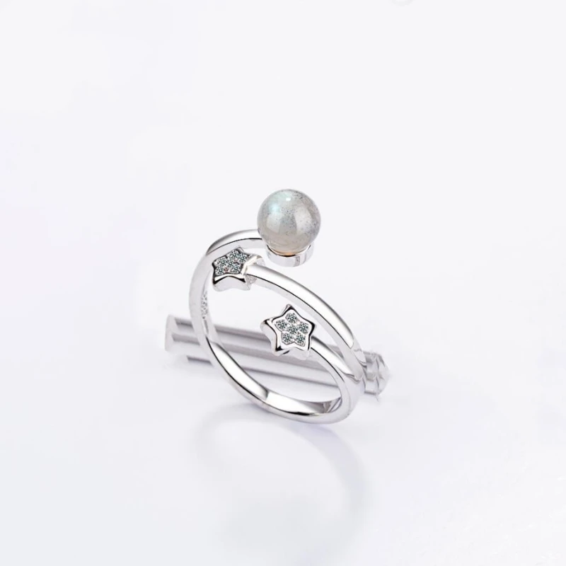 Five-Pointed Star Korean Student Fresh Strawberry Crystal Moonstone 925 Sterling Silver Female Resizable Opening Rings SRI213
Five-Pointed Star Korean Student Fresh Strawberry Crystal Moonstone 925 Sterling Silver Female Resizable Opening Rings SRI213