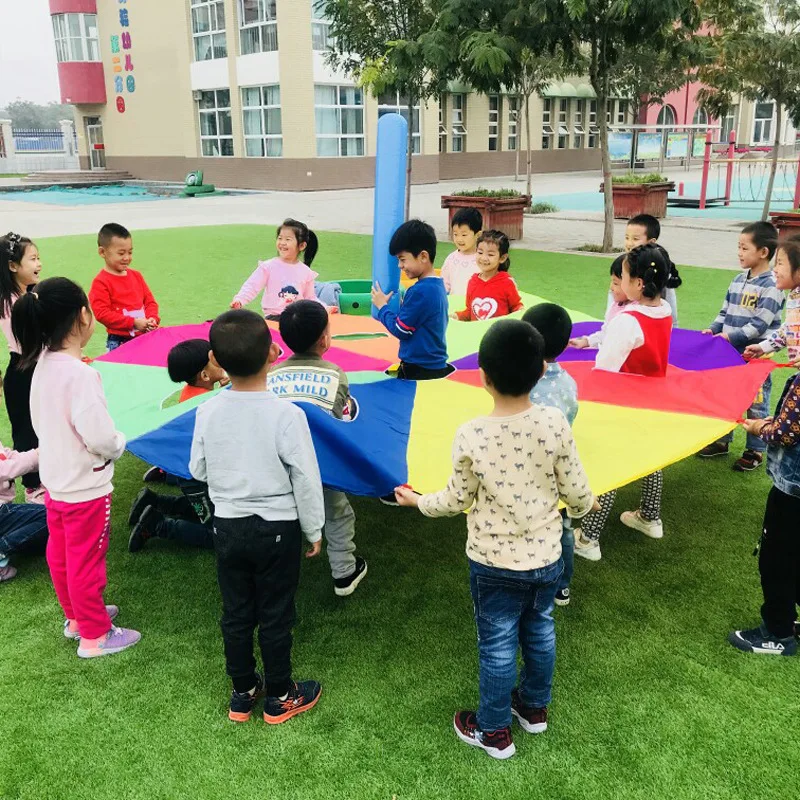 Kindergarten Outdoor Game Poke A Mole or Jump-Sack Kids Games Rainbow Umbrella Kids Parachute with Holes training equipment
Kindergarten Outdoor Game Poke A Mole or Jump-Sack Kids Games Rainbow Umbrella Kids Parachute with Holes training equipment