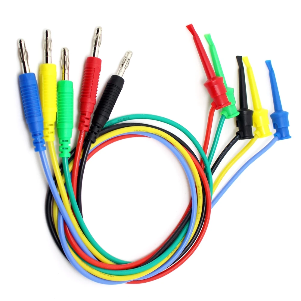 5pcs/lot,5 Color ,100cm/pcs,NEW TL520 16AWG1.27mm2 flexible silicone 4mm unshrouded bananna Plug to test hook clip test cable
5pcs/lot,5 Color ,100cm/pcs,NEW TL520 16AWG1.27mm2 flexible silicone 4mm unshrouded bananna Plug to test hook clip test cable