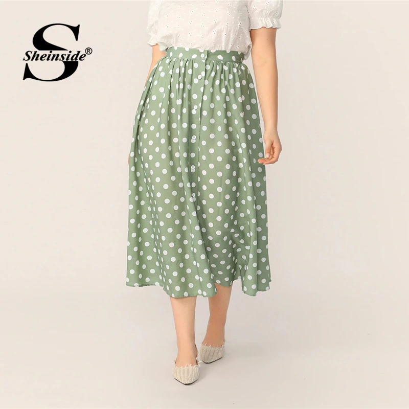 Sheinside Plus Size Polka Dot Casual Pleated Chiffon Skirt Women 2019 Summer Mid Waist A Line Skirts Ladies Boho Midi Skirt
Sheinside Plus Size Polka Dot Casual Pleated Chiffon Skirt Women 2019 Summer Mid Waist A Line Skirts Ladies Boho Midi Skirt
