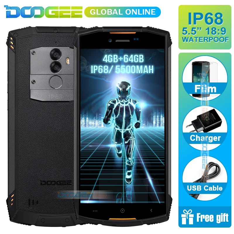 Fast shipping on DOOGEE S55 5.5 inch 18:9 IP68 Waterpoof Dustproof Smartphone MTK6750T 5500mAh 4GB 64GB Mobile phone
Fast shipping on DOOGEE S55 5.5 inch 18:9 IP68 Waterpoof Dustproof Smartphone MTK6750T 5500mAh 4GB 64GB Mobile phone