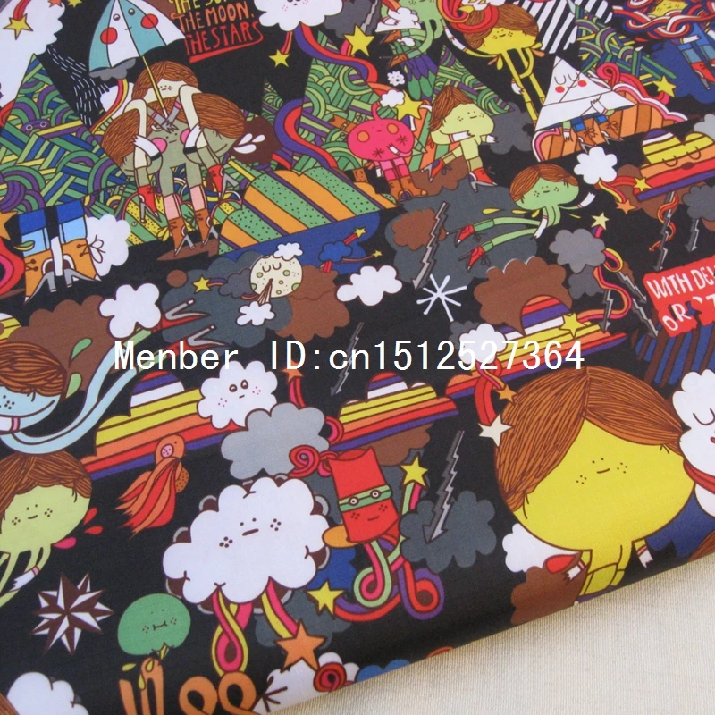 WF198 - PVC coated waterproof fabric - girl / flower / umbrela on black bakcground
WF198 - PVC coated waterproof fabric - girl / flower / umbrela on black bakcground