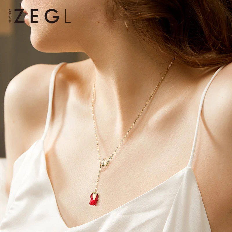 ZEGL 925 pure silver necklace necklace with female rose pendant and clavicle chain for girls' birthday presents
ZEGL 925 pure silver necklace necklace with female rose pendant and clavicle chain for girls' birthday presents