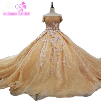 New High-end Evening Dress The Banquet Luxury Champagne Crystals Beading Lace Appliques Court Train Prom Party Gowns 2018 New
New High-end Evening Dress The Banquet Luxury Champagne Crystals Beading Lace Appliques Court Train Prom Party Gowns 2018 New