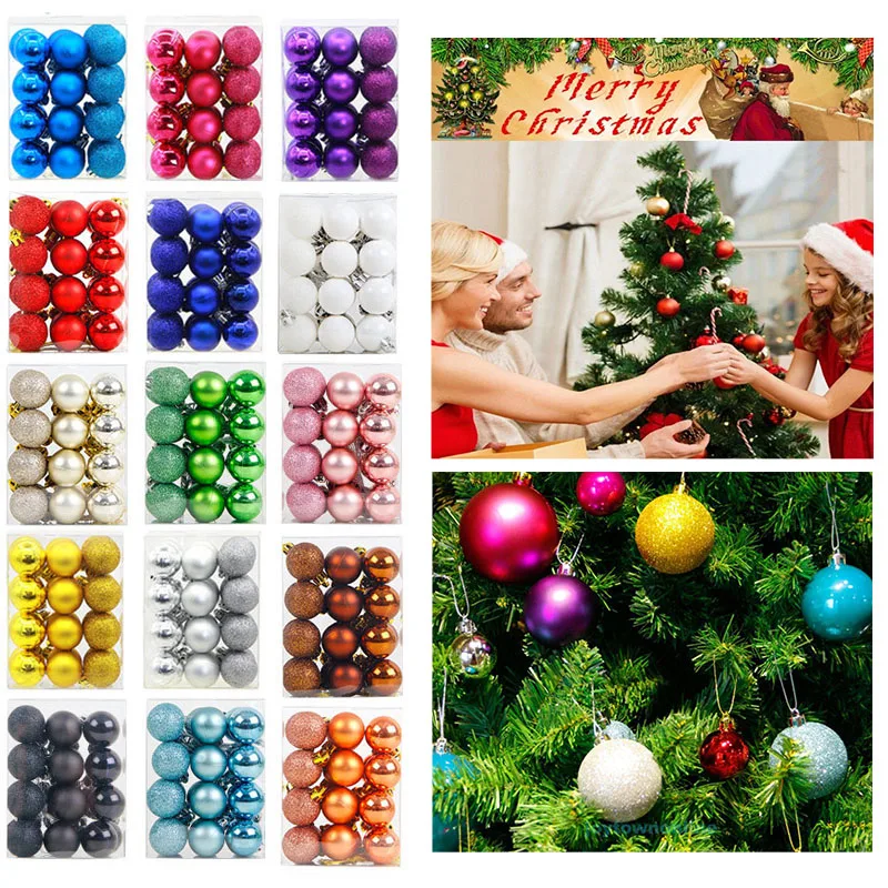24pcs/lot 30mm Christmas Tree Decor Ball Bauble Xmas Party Hanging Ball Ornament decorations for Home Christmas Decorations Gift
24pcs/lot 30mm Christmas Tree Decor Ball Bauble Xmas Party Hanging Ball Ornament decorations for Home Christmas Decorations Gift