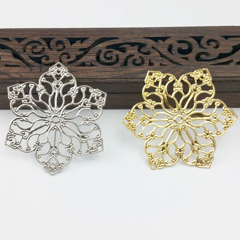 20pcs 55mm Filigree fl Wraps Metal Charms For Embellishment Scrapbook DIY Jewelry Metal Craft Headwear accessories
20pcs 55mm Filigree fl Wraps Metal Charms For Embellishment Scrapbook DIY Jewelry Metal Craft Headwear accessories