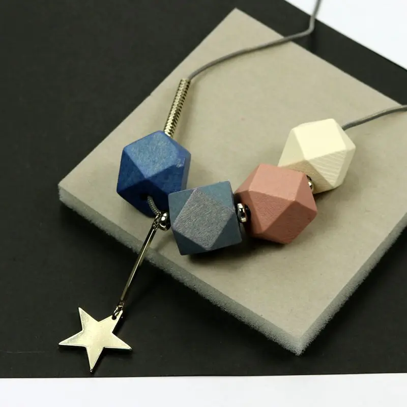 2017, autumn and winter new style can be long, short fashion, art five pointed star geometry, wooden necklace, female jewelry wh
2017, autumn and winter new style can be long, short fashion, art five pointed star geometry, wooden necklace, female jewelry wh