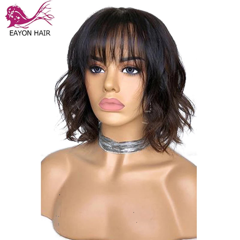 EAYON 13x6 Deep Bob Cut Brazilian Lace Front Human Hair Wigs With Bangs Pre Plucked Short Water Wave Remy Lace Frontal Wigs
EAYON 13x6 Deep Bob Cut Brazilian Lace Front Human Hair Wigs With Bangs Pre Plucked Short Water Wave Remy Lace Frontal Wigs