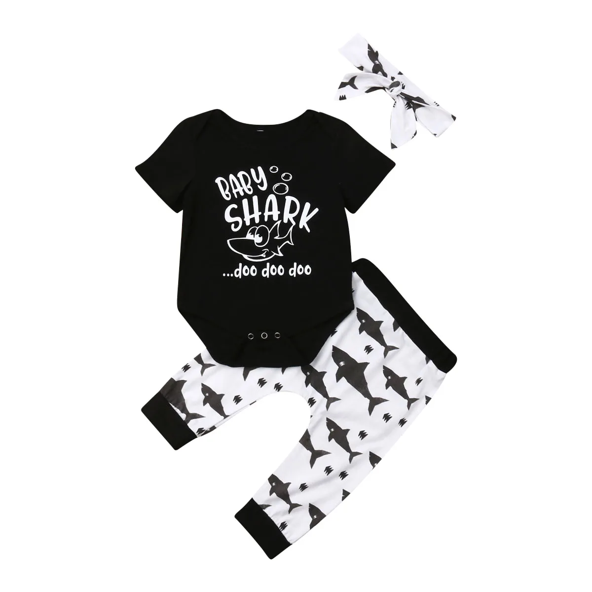 Infant Newborn Baby Girls Boy Unisex Romper + Pants + Headband Clothes Sets Outfit Jumpsuit Summer Cotton Cartoon Shark Suits
Infant Newborn Baby Girls Boy Unisex Romper + Pants + Headband Clothes Sets Outfit Jumpsuit Summer Cotton Cartoon Shark Suits